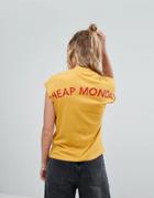 Cheap Monday High Neck Top With Logo - Yellow
