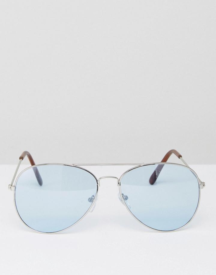 7x Aviator Sunglasses With Mint Tinted Frame - Gold