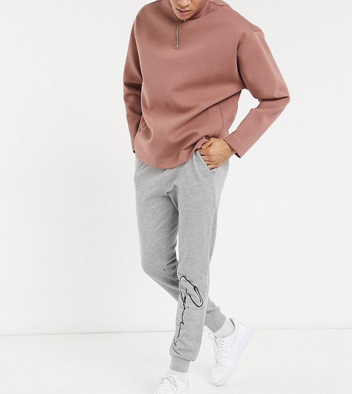 Jack & Jones Originals Sweatpants With Script Logo In Gray Exclusive To Asos-grey