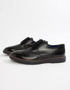 Silver Street Brogue Lace Up Shoe In Black - Black