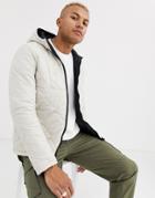 Asos Design Reversible Quilted Puffer Jacket In White