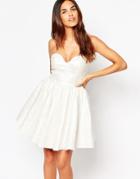 Oh My Love Shimmer Mini Prom Dress - White