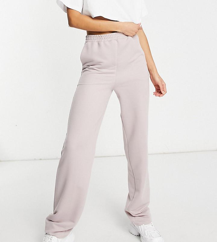Asos Design Tall Jersey Wfh Sweatpants In Lilac Gray-purple