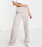 Asos Design Tall Jersey Wfh Sweatpants In Lilac Gray-purple