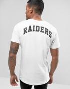 New Era T-shirt With Raiders Back Print - White