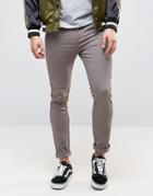 New Look Skinny Chinos In Gray - Red