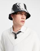 Vintage Supply Swirl Pattern Bucket Hat In Ecru-white