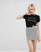 Love Moschino 100% T-shirt - Black