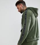 Rose London Hoodie In Khaki With Side Stripes Exclusive To Asos - Green