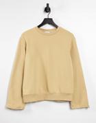 Na-kd Drawstring Waist Sweatshirt In Beige - Part Of A Set-neutral