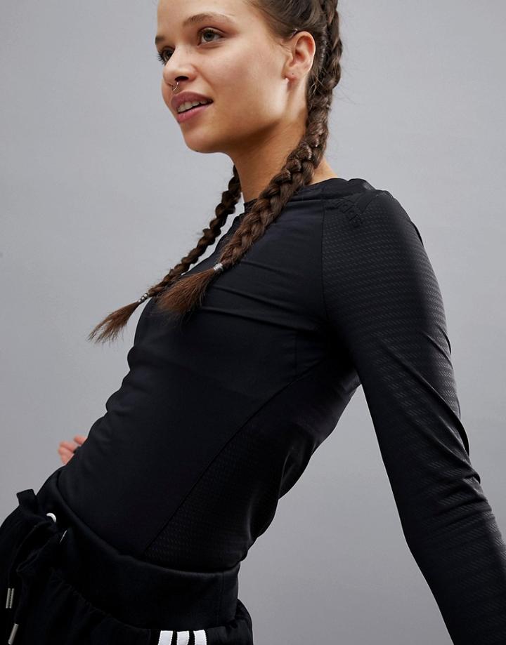 Adidas Alphaskin Compression Top In Black - Black