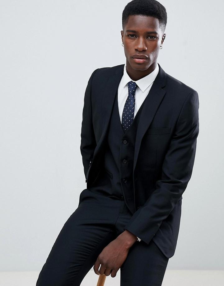 French Connection Plain Suit Jacket-black