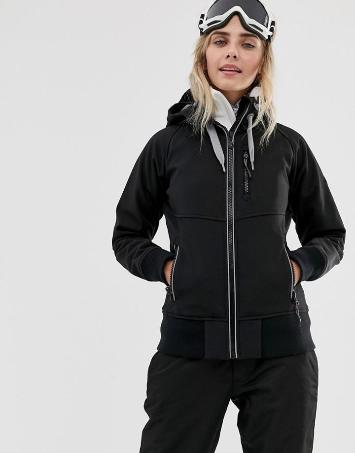 Surfanic Ski Mid Layer Hoodie - Black