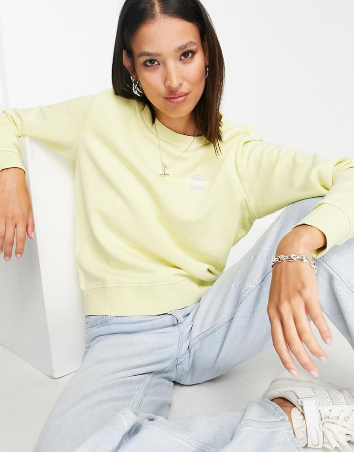 Wrangler Crew Sweatshirt In Wax Yellow