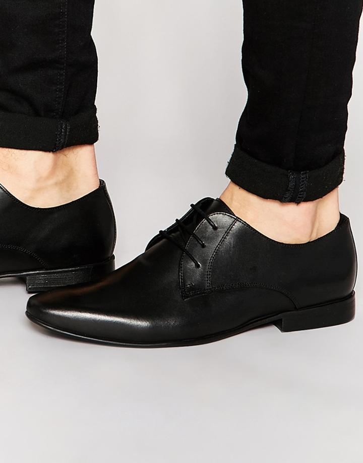 Kg By Kurt Geiger Edmenton Derby Shoes In Leather - Black
