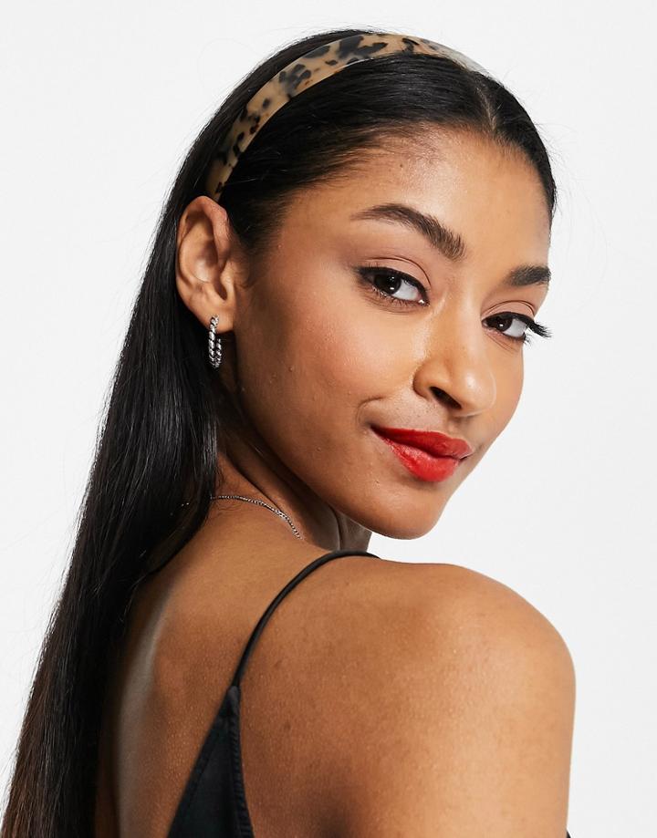 Asos Design Headband In Milky Tort-multi