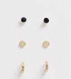 Designb Gold Studs In 3 Pack - Gold