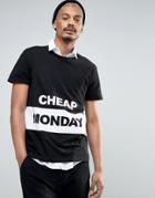 Cheap Monday Panel Logo T-shirt - Black