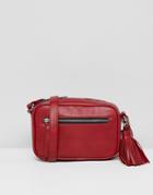 Pull & Bear Tassle Detail Xbody Bag - Red