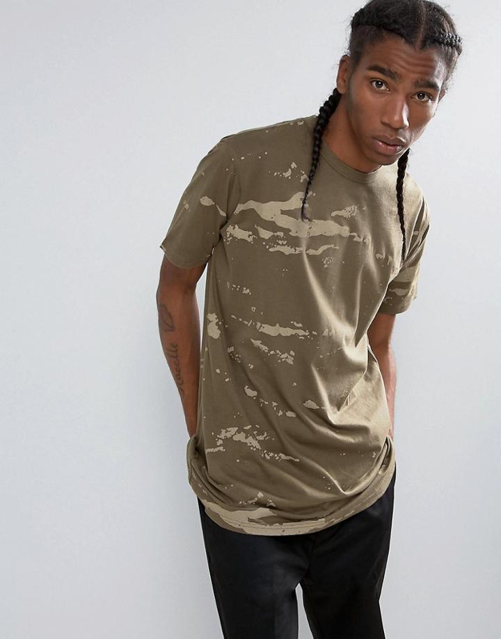 Maharishi Camo Longline T-shirt - Green