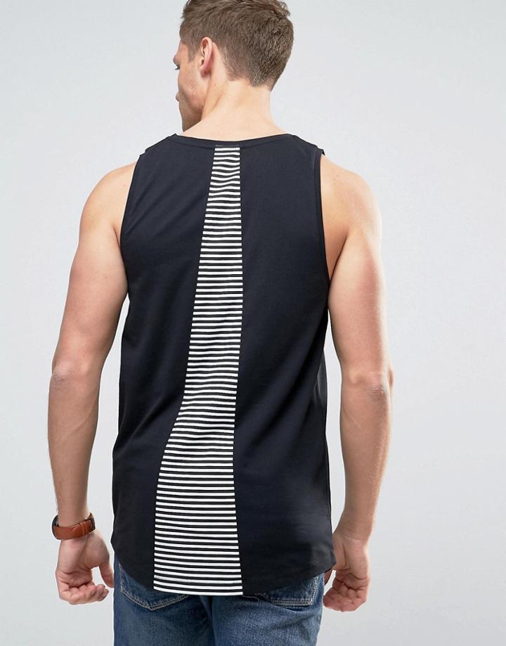 Jack & Jones Originals Stripe Tank - Black