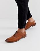 Silver Street Leather Wing Lace Up Shoe In Tan - Tan