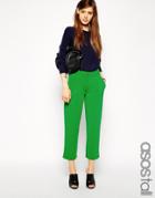 Asos Tall Premium Bonded Tapered Pants In Scuba - Black $26.00