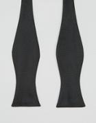 Asos Design Self Tie Wedding Bow Tie In Black