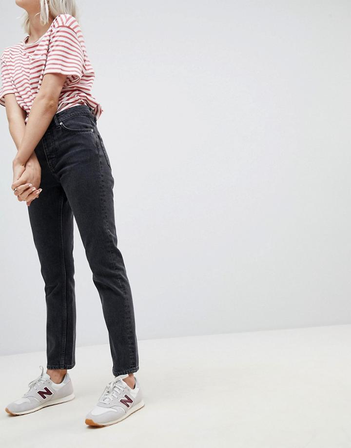 Weekday Line Vintage Feel Straight Leg Jean - Black