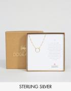 Dogeared Gold Plated Karma Circle On Beaded Chain Limited Edition Boxed Necklace - Gold