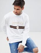 New Look Long Sleeve T-shirt With Print In White - White