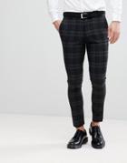 Only & Sons Skinny Suit Pants In Check - Black