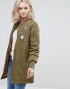Vila Parka With Patches - Green