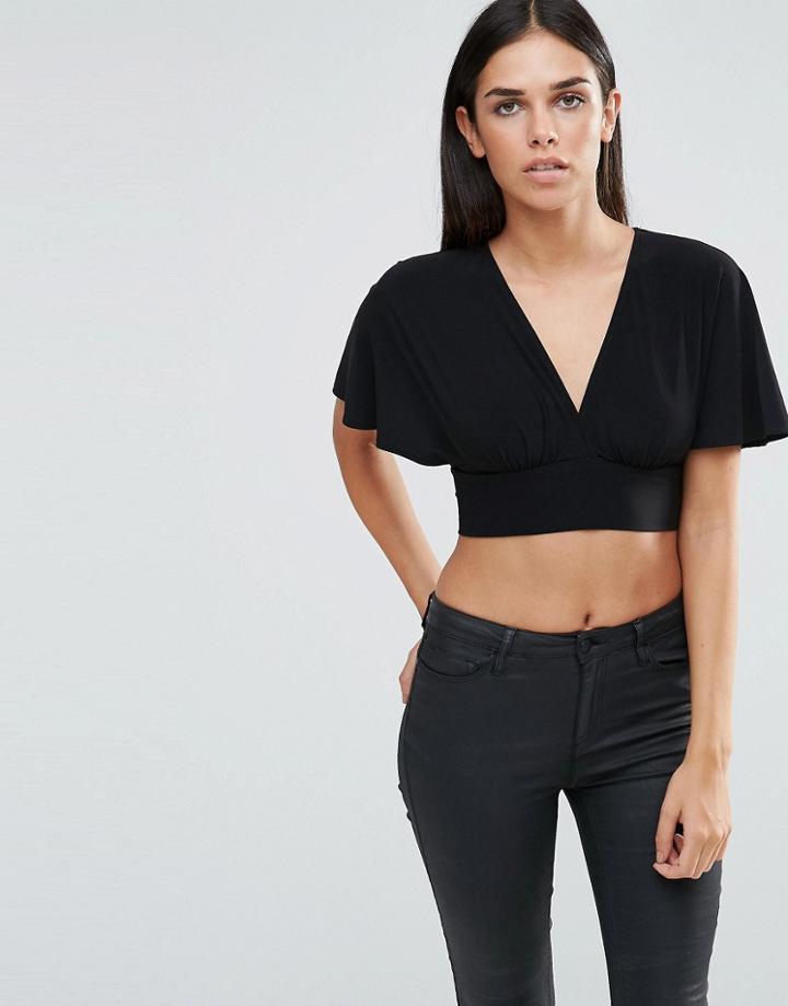 Love Kimono Sleeve Top - Black
