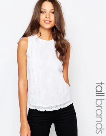 New Look Tall Shell Top - White
