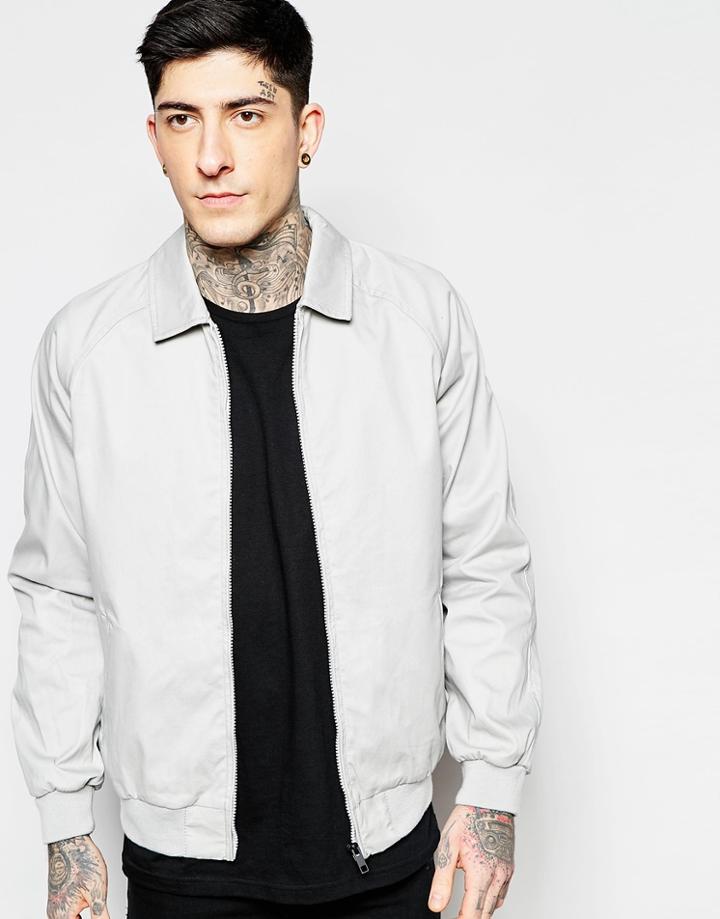 Brave Soul Harrington Jacket - Gray