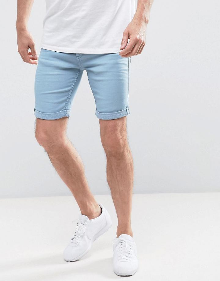 Blend Light Blue Denim Shorts - Blue