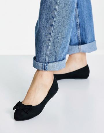 Bebo Luna Suede Ballet Flats In Black
