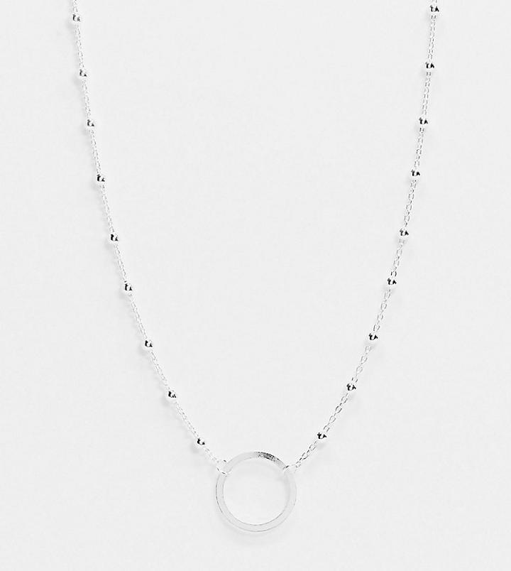Kingsley Ryan Exclusive Sterling Silver Choker Necklace With Circle Pendant