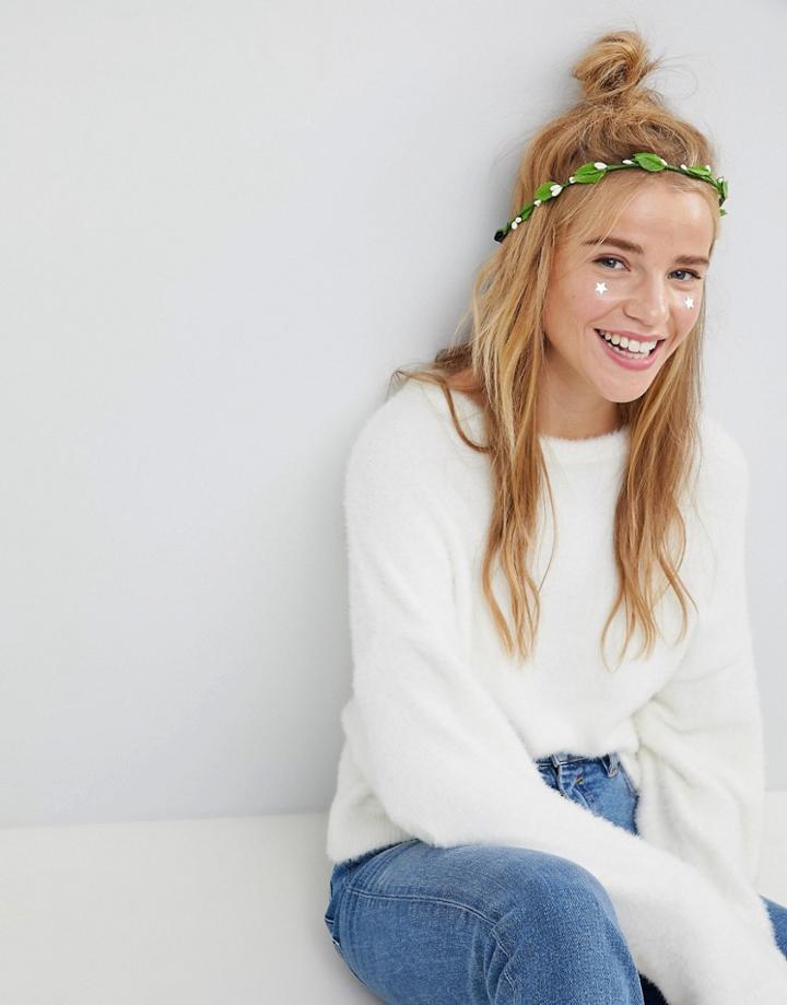 Asos Holidays Mistletoe Garland Headband - Multi