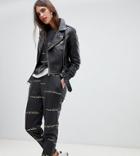 River Island Sweatpants With Slogan In Gray - Gray