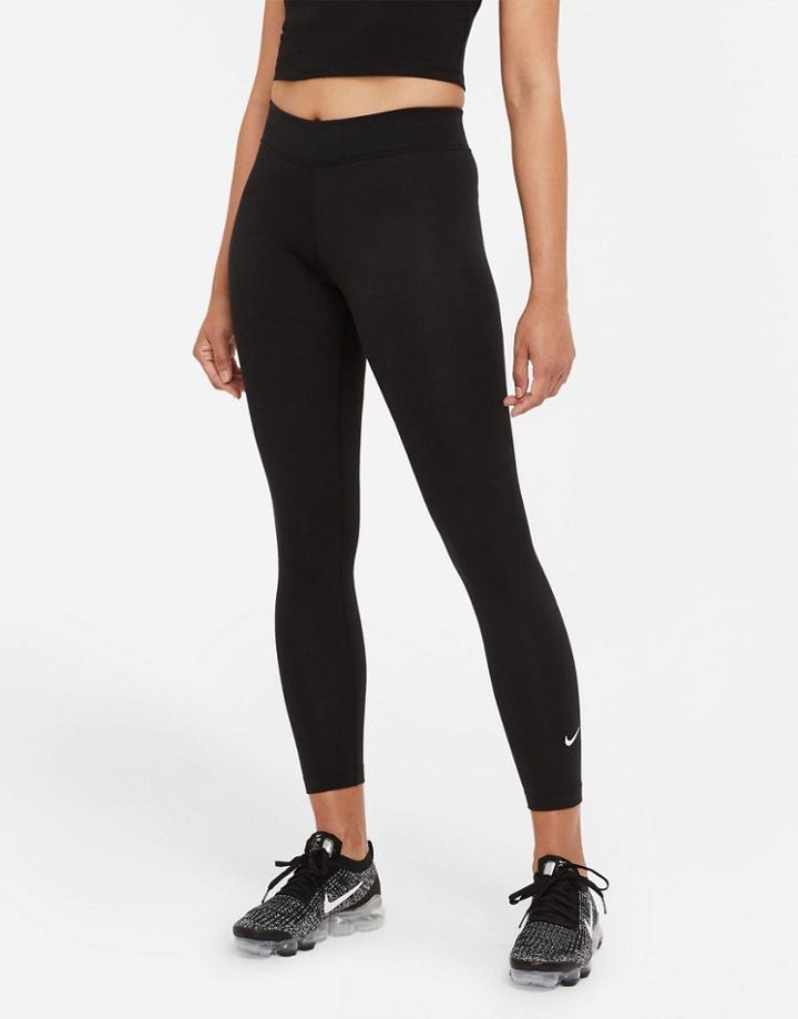 Nike Essentials Mid Rise Leggings In Black