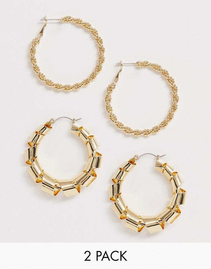 Pieces Gold Multipack Hoops - Gold