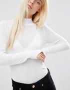 Asos Sweater With Turtleneck In Soft Yarn - White