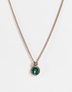 Wftw Leopard And Stone Set Pendant In Gold