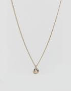 Missguided Locket Necklace - Gold