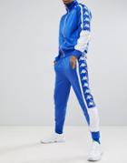 Kappa Joggers With Large Logo Taping In Blue - Blue