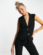 Only Tailored Vest In Black