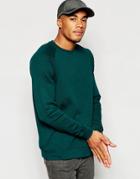 Asos Sweatshirt In Deep Green - Green