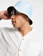 Svnx Vibrant Vacation Print Bucket Hat In Turquoise-blue